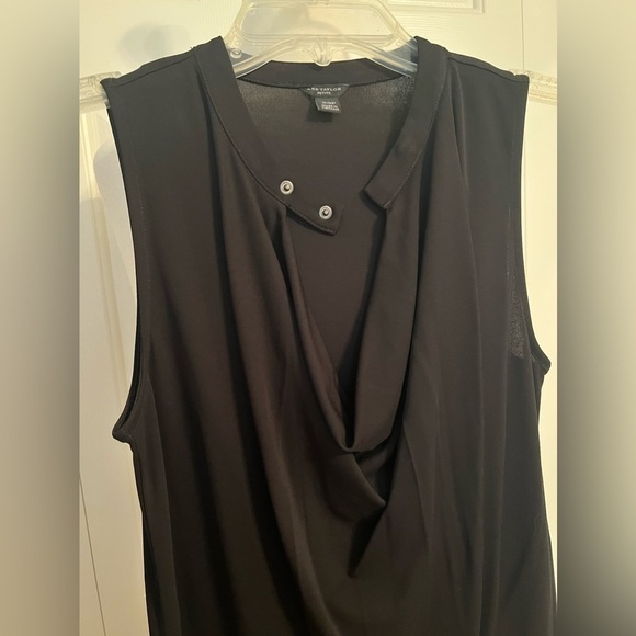 Ann Taylor XSP Black Sleeveless Cowl Neck Blouse - Picture 3 of 4